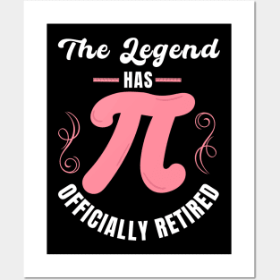 The legend has officially retired, funny math teacher retirement gift Posters and Art